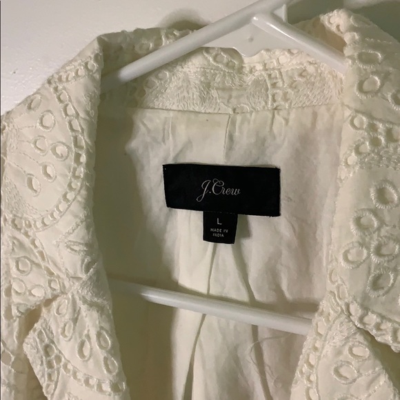 Jcrew white eyelet blazer - Picture 2 of 6